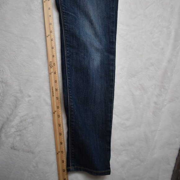 Hudson Krista Super Skinny Sz 31 Distressed 5 Pocket Dark Wash Denim Pants Jeans - Picture 15 of 16